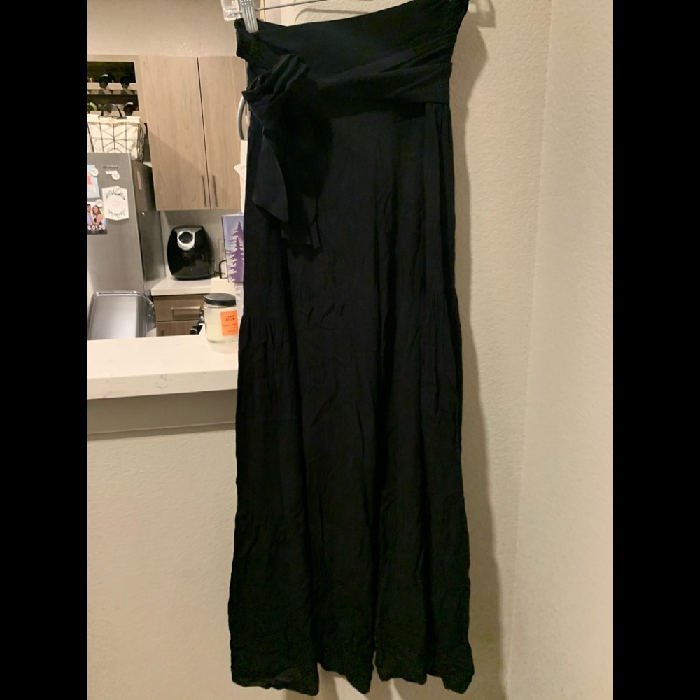 High Wasted L Black Bell Bottom Pants